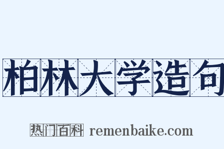 柏林大学造句是什么意思的图片